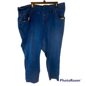 Faded Glory 26W elastic waist blue denim jeans